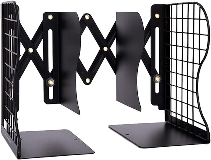 Expandable Book Organizer - Bookends for Desk and Bookshelves - Non-Skid Desk Organizer for Home ,Office And School