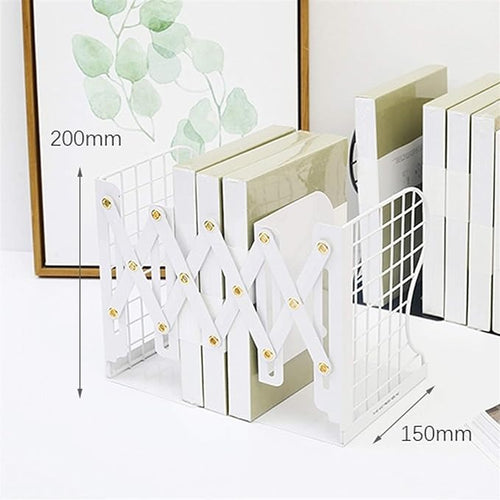 Expandable Book Organizer - Bookends for Desk and Bookshelves - Non-Skid Desk Organizer for Home ,Office And School