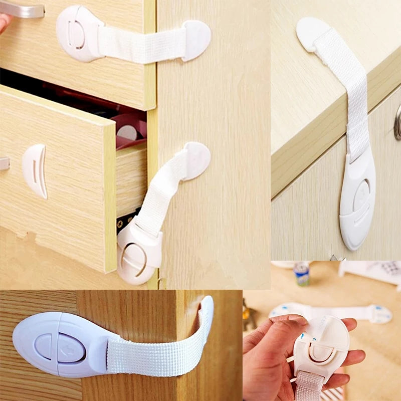 Baby Kids Safety Locks Plastic Children Protection Care Locks for Cabinet Fridge Cupboard Drawer Door Security Protector