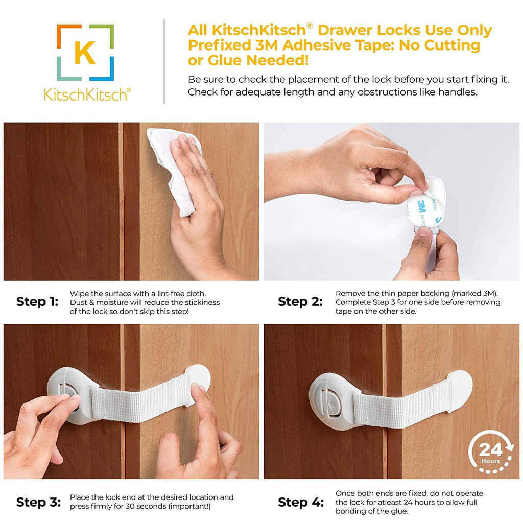 Baby Kids Safety Locks Plastic Children Protection Care Locks for Cabinet Fridge Cupboard Drawer Door Security Protector