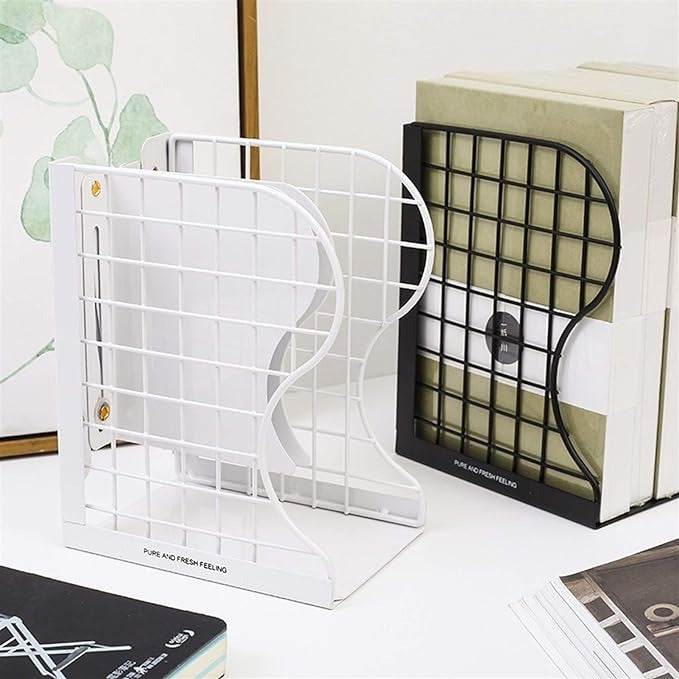 Expandable Book Organizer - Bookends for Desk and Bookshelves - Non-Skid Desk Organizer for Home ,Office And School