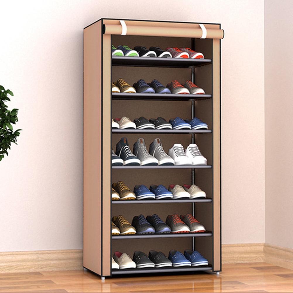 7-Layer Shoe Rack with Fabric Cover – Multi-Tier Shoe Storage Organizer for Home, Closet & Entryway