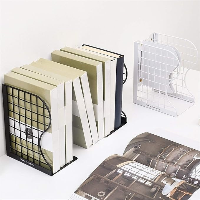 Expandable Book Organizer - Bookends for Desk and Bookshelves - Non-Skid Desk Organizer for Home ,Office And School