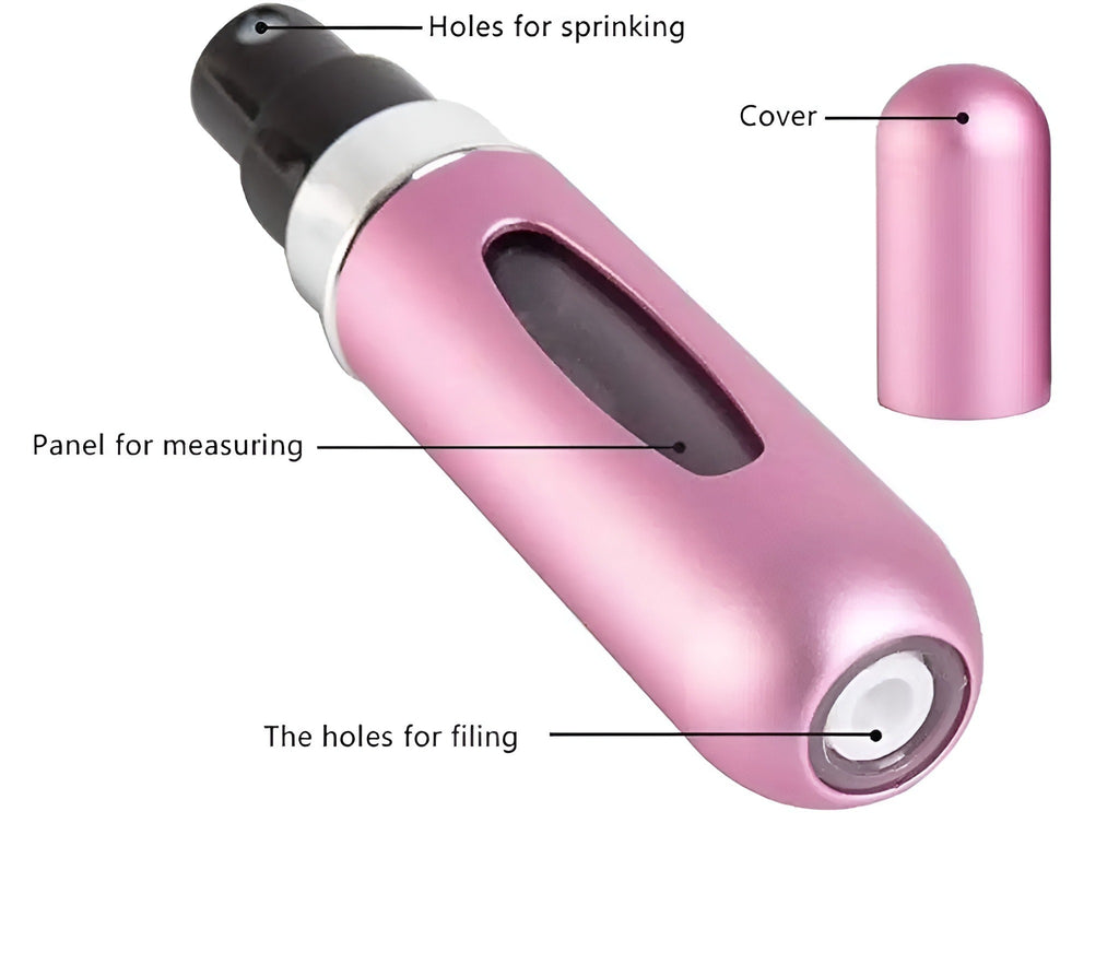 Portable 5ml Refillable Perfume Atomizer Spray Bottle – Travel-Friendly Mini Fragrance Dispenser